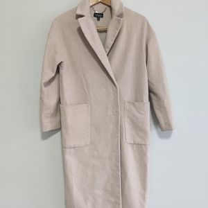 Topshop long blush coat.